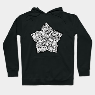 Black and White Print of Exotic Star Fish Hoodie